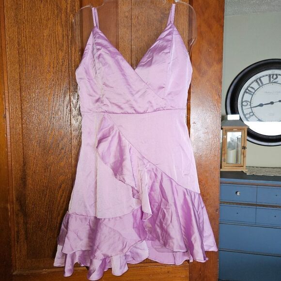SHEIN Women’s M Purple Ruffle Hem Cami Dress – Size 6 Fair Use - Picture 1 of 8